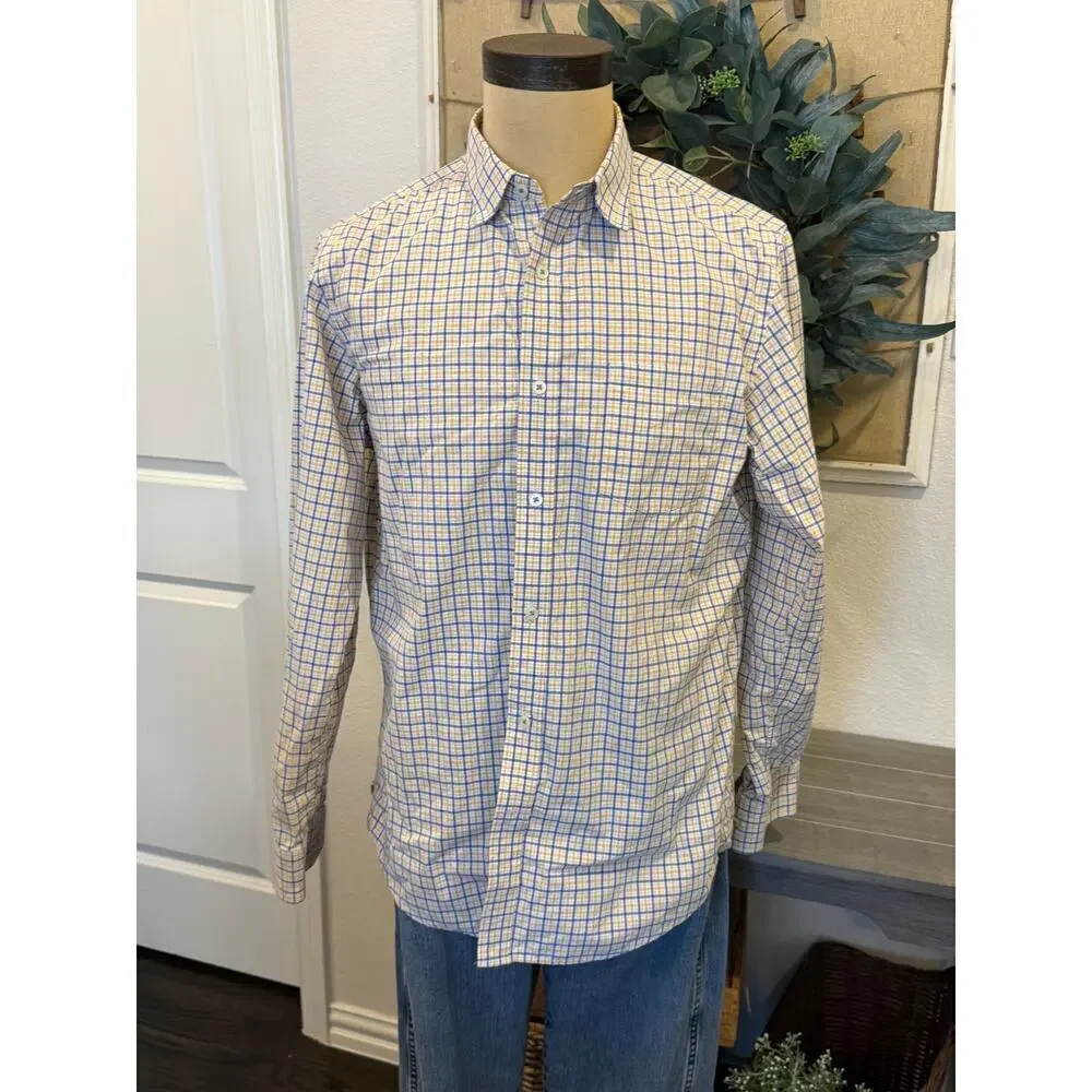 BANANA REPUBLIC Soft Wash Cotton Button Down Shirt Men size 16 -16 1/2 L